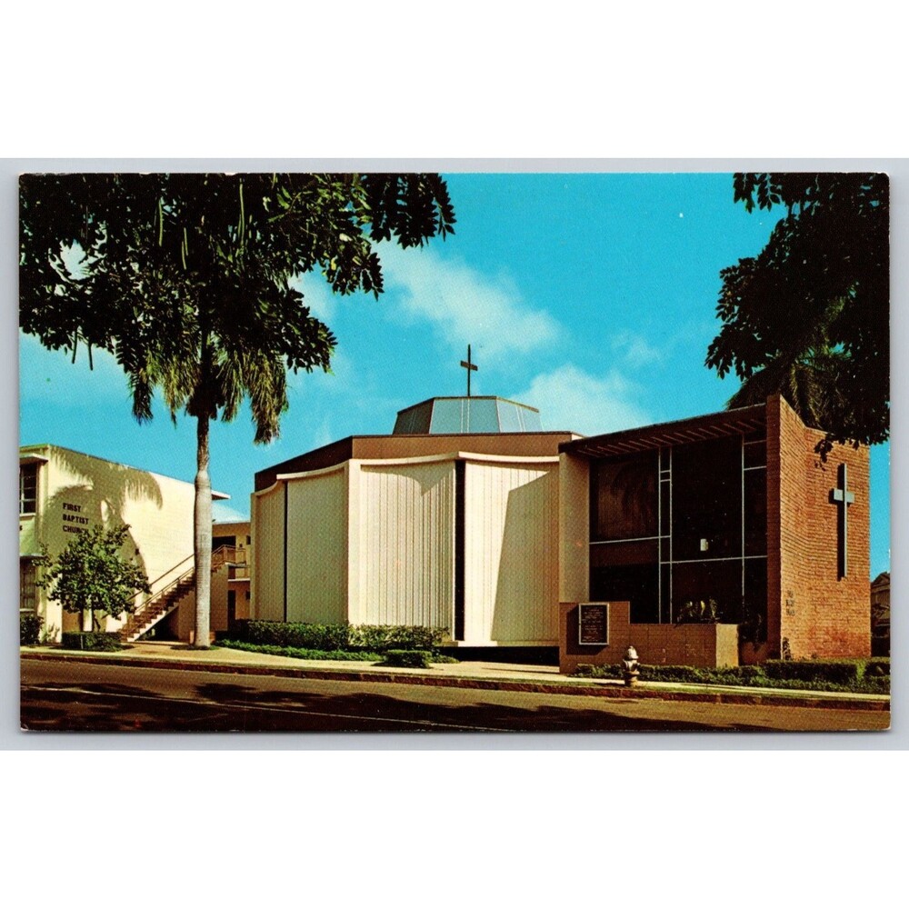First Baptist Church of Honolulu Hawaii c1960s HI Pensacola and Kinau Streets
